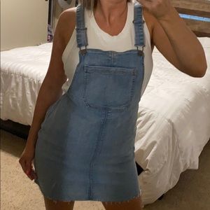Denim overall dress